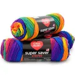 Red Heart Super Saver Favorite Stripe Yarn - 3 Pack of 141g/5oz - Acrylic - 4 -