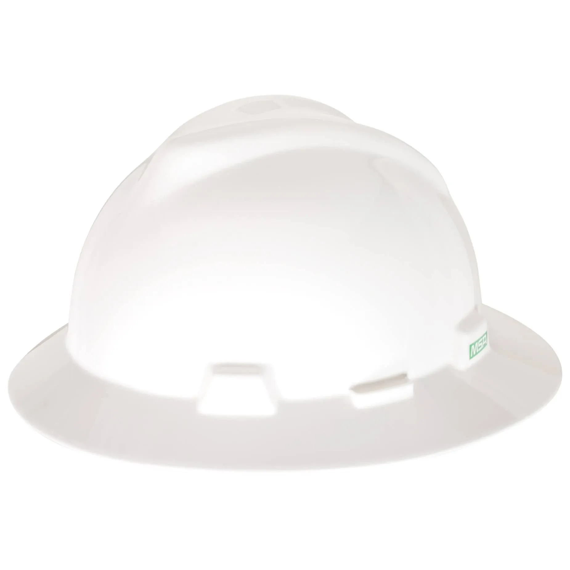 MSA Full Brim, Hat Style Hard Hat (Fas-Trac Ratchet Suspension)