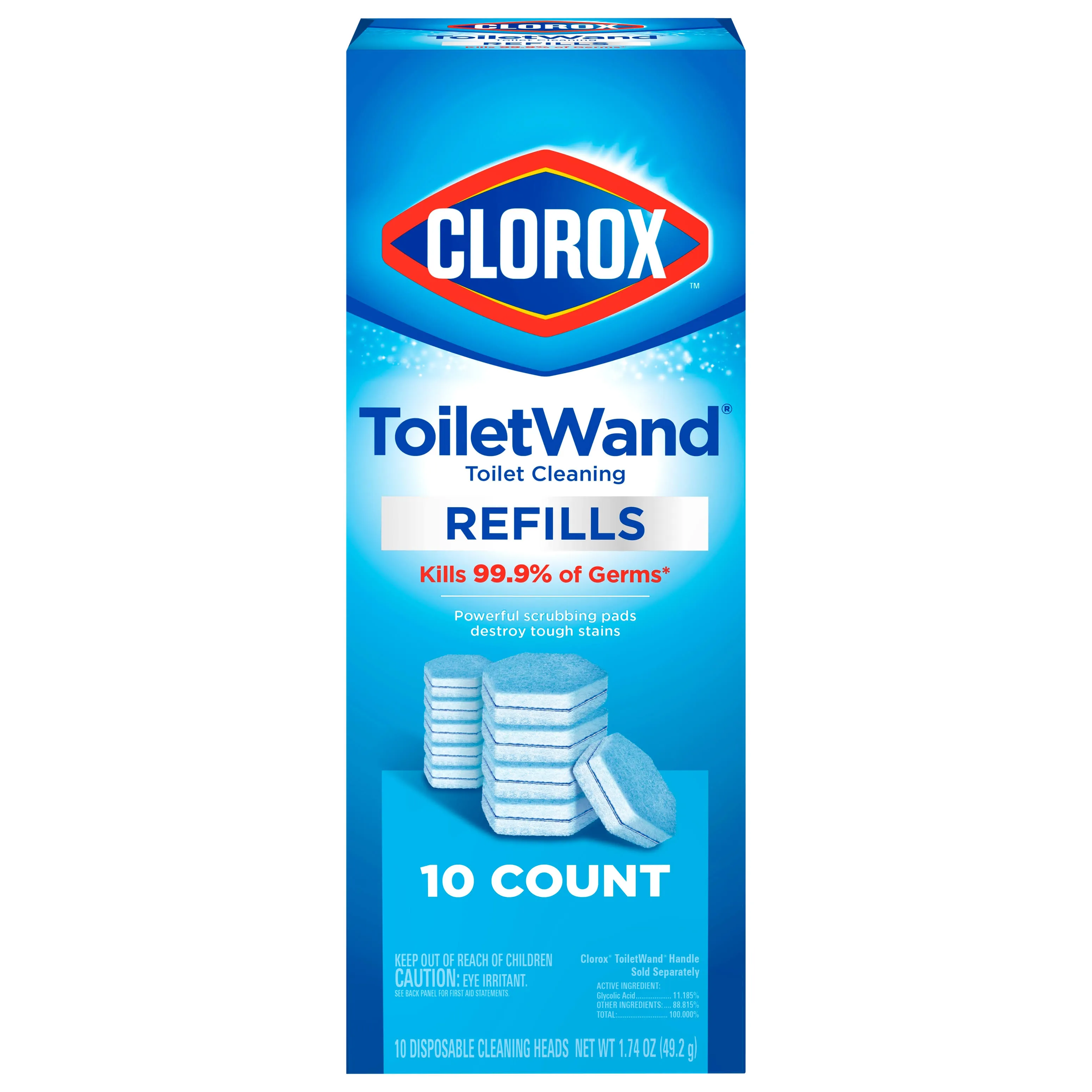 Clorox® ToiletWand Disposable Toilet Cleaning Refill, Pack Of 10