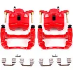 PowerStop S2698 - Disc Brake Caliper Set, Red, Powdercoated with Bracket