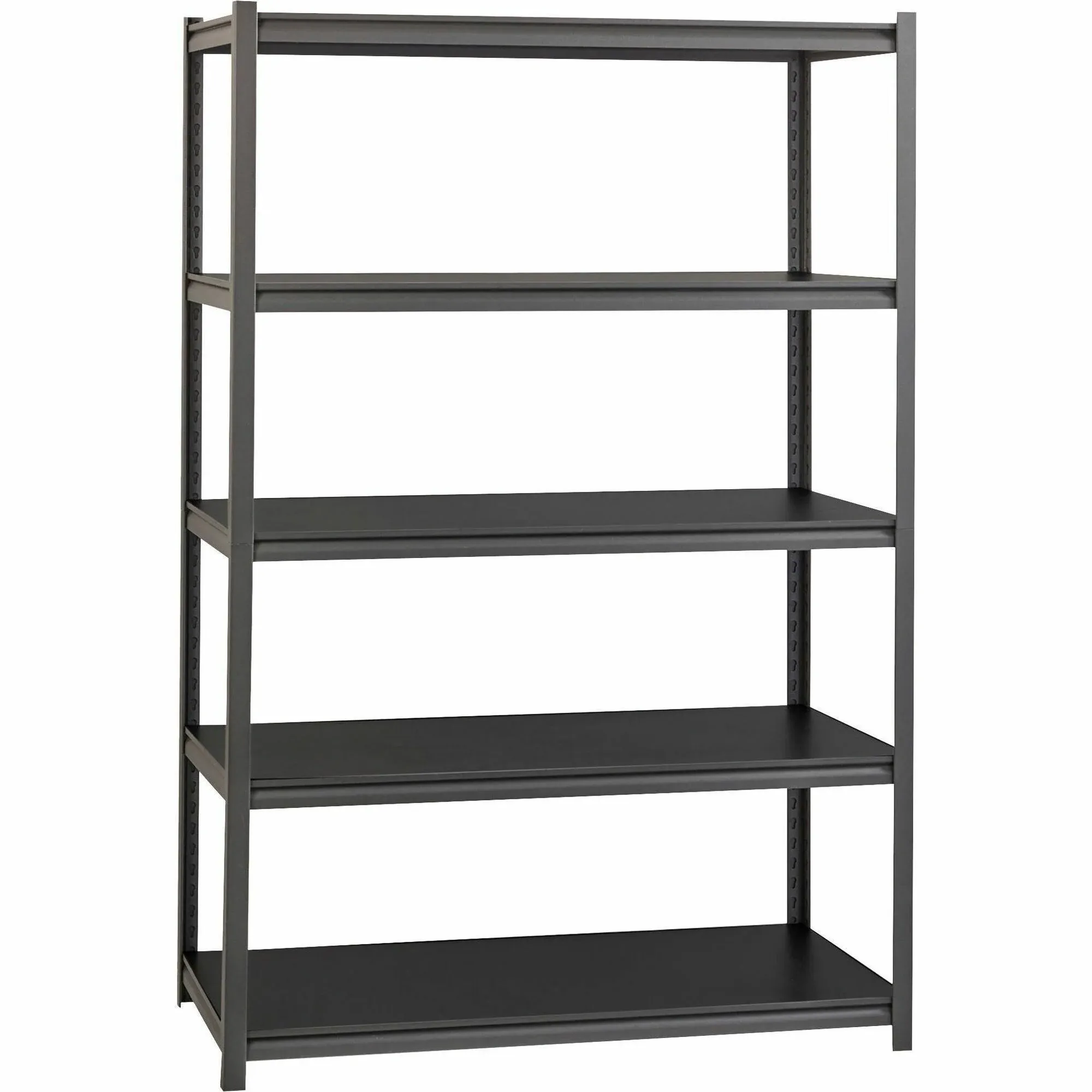 Lorell 3,200 lb Capacity Riveted Steel Shelving - Black