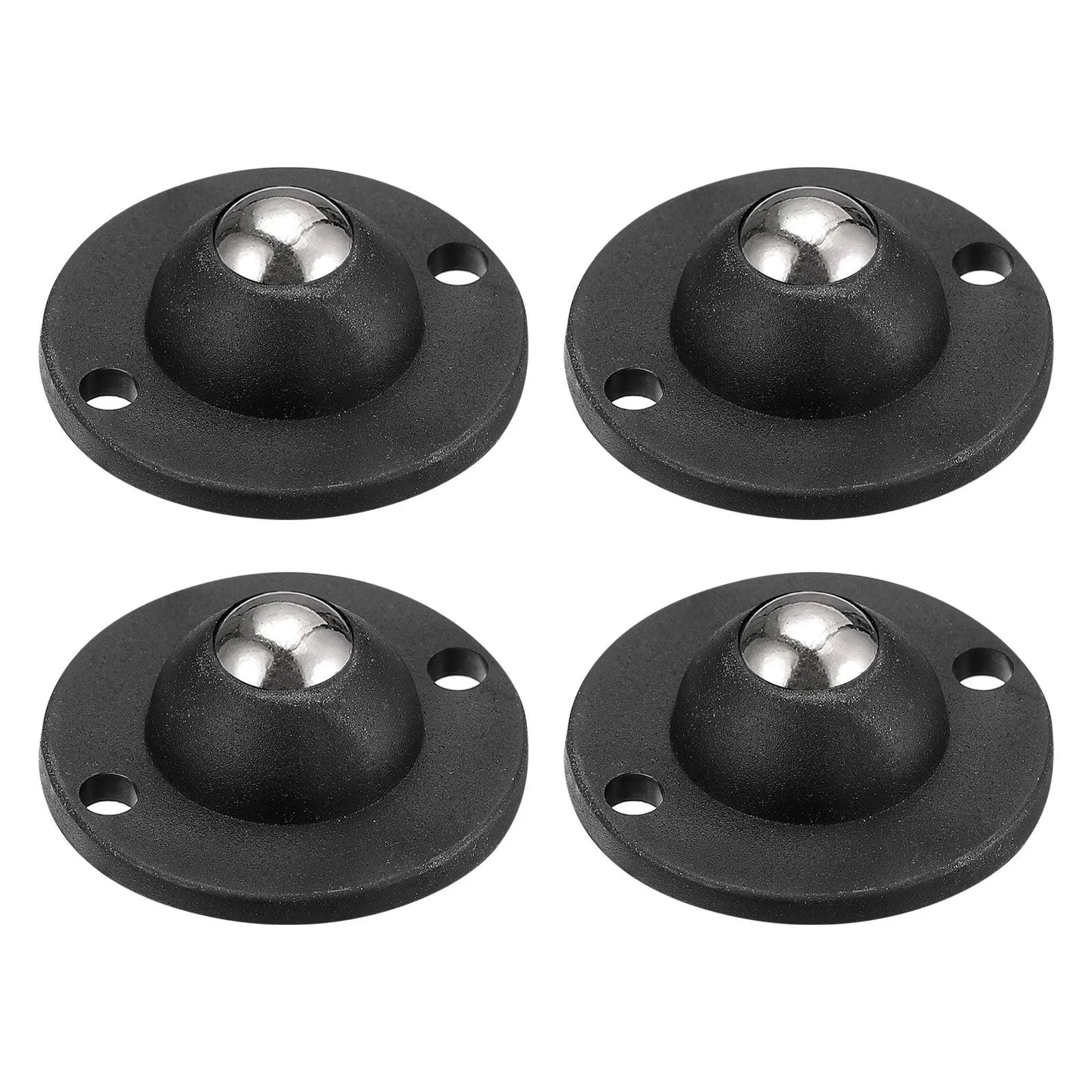 4Pcs Adhesive Mini Caster Wheels, Swivel Universal Cast<wbr/>er Sticky Pulley Black