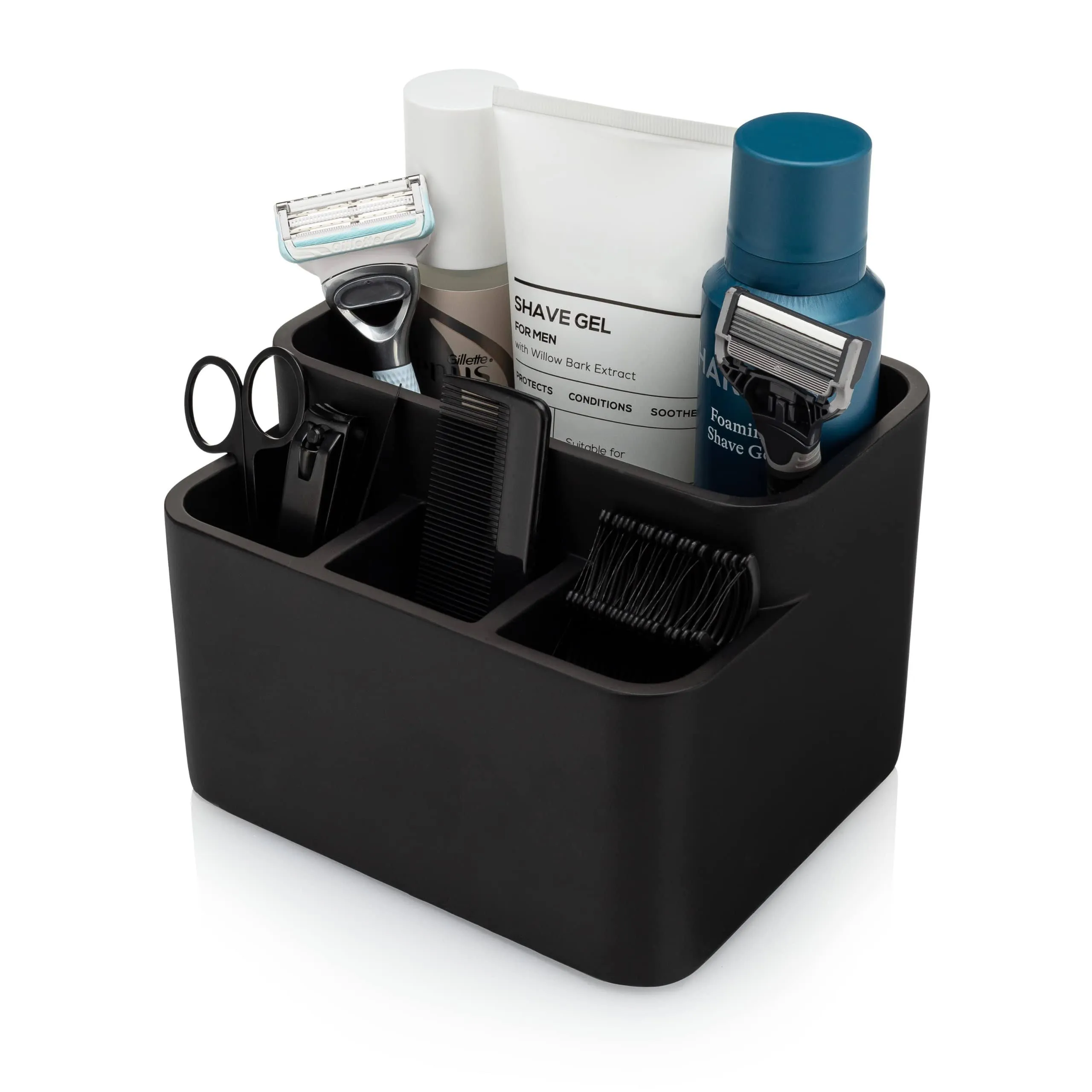 Essentra Home Toothbrush Holder – Matte Black Bathroom Countertop Organizer ...