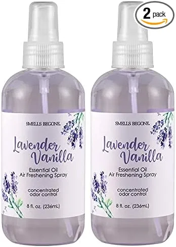 Essential Oil Air Freshener Spray - Odor Eliminator - 2 Pack - 8 Ounce (Laven...