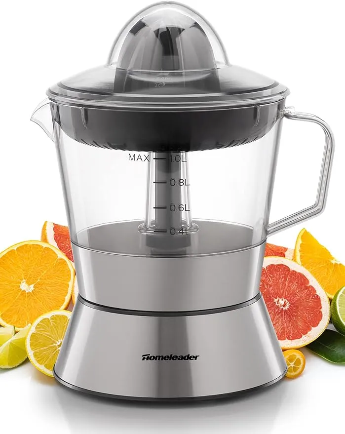 Homeleader Electric Citrus Juicer, Orange Juicer with Pulp Control Filter, Lemon Squeezer Electric for Grapefruit Orange Lemon Lime