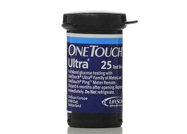 OneTouch Ultra Test Strips for Diabetes - 120 Count | Diabetic Blood Sugar Monitor Glucose Meter 2 Boxes, 60 Each