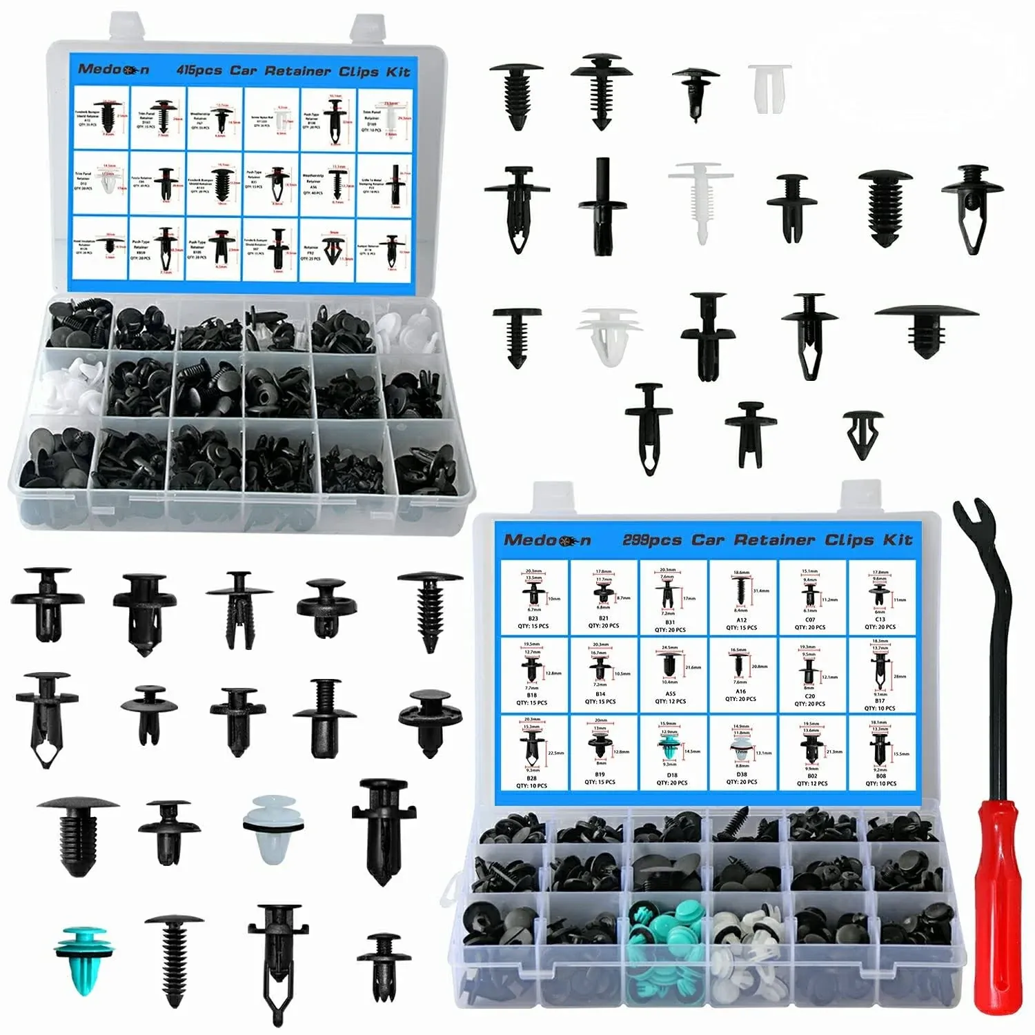 Different Sizes Plastic Push Type Retainer Rivets Car Body Clips With Fasteners Remover - Buy Mixed High Performance Automotive Clips,Car Plastic Automotive Push Retainer Door Panel Trim Clips,Push Retainer Pin Rivet Bumper Door Trim Panel Auto Fastener 