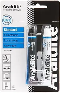 Araldite Heavy Duty Epoxy Adhesive | Ultra Strong 2-Part Epoxy Glue | Solvent-Free Professional Grade Strength for All Materials | Slow Cure for Bonding and Repairing | Standard, 2 x 15ml, Clear