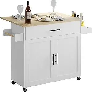 Ironck Rolling Kitchen Island Table