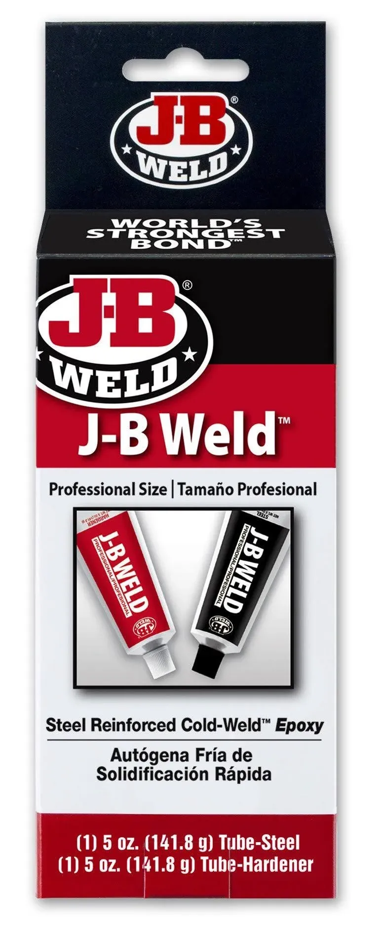 J-B Weld 8281 Professional Size Steel Reinforced Epoxy - Hardener and Steel P...