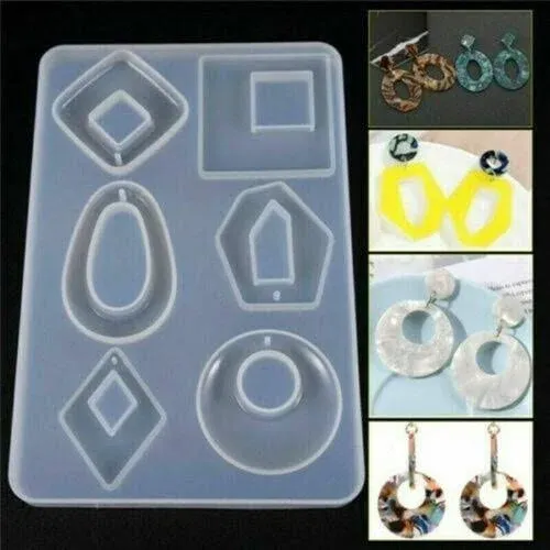 Hotbest 248pcs DIY Silicone Earring Pendant Mold Jewelry Resin Mould Kit Casting ...