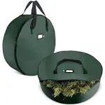 ZOBER Christmas Wreath Storage Container - 24 Inch, Waterproof Wreath Box - Dual