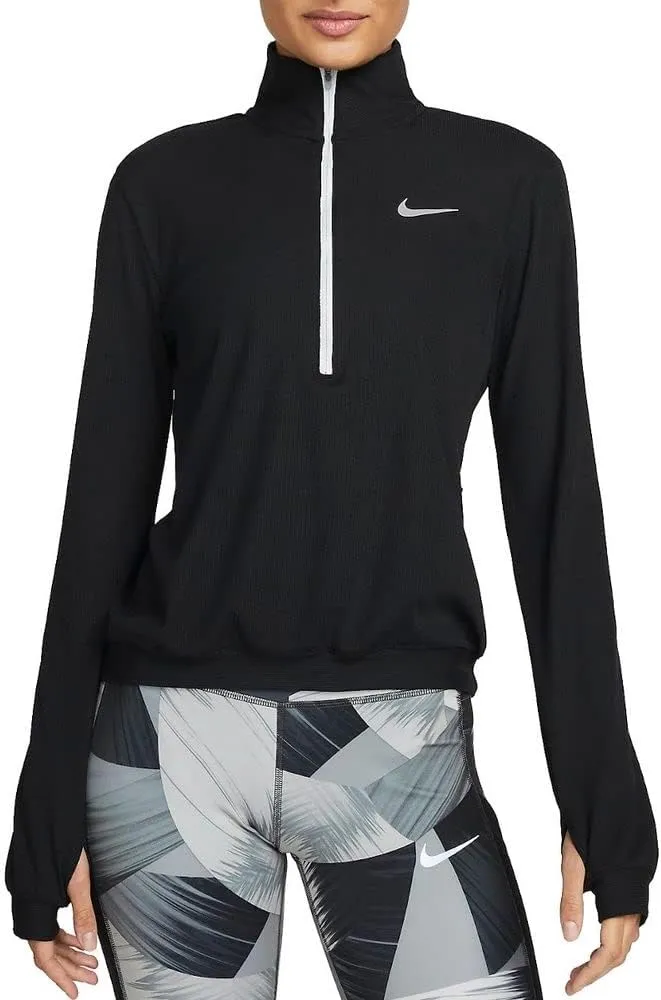 Nike Women's Dri-FIT Element Running 1/2 Zip Mid Layer Top Shirt