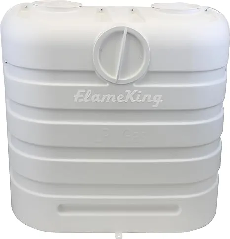 Flame King Heavy Duty Dual 30 lb White Propane Tank Cover for RV &amp; Camper