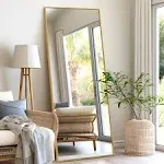 NeuType Full Length Floor Mirror Standing Hanging or Leaning Against Wall Large Rectangle Bedroom Dressing Mirror Wallmounted