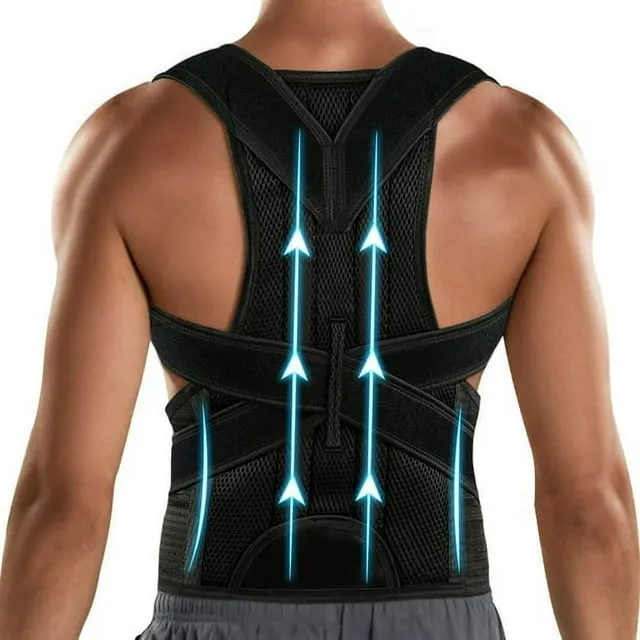 TELOLY Back Posture Corrector for Women & Men with Spine Back Support,Breathable,Adjustable Upper and Middle Back Brace for Posture Improves and Back Straightener and Pain Relief