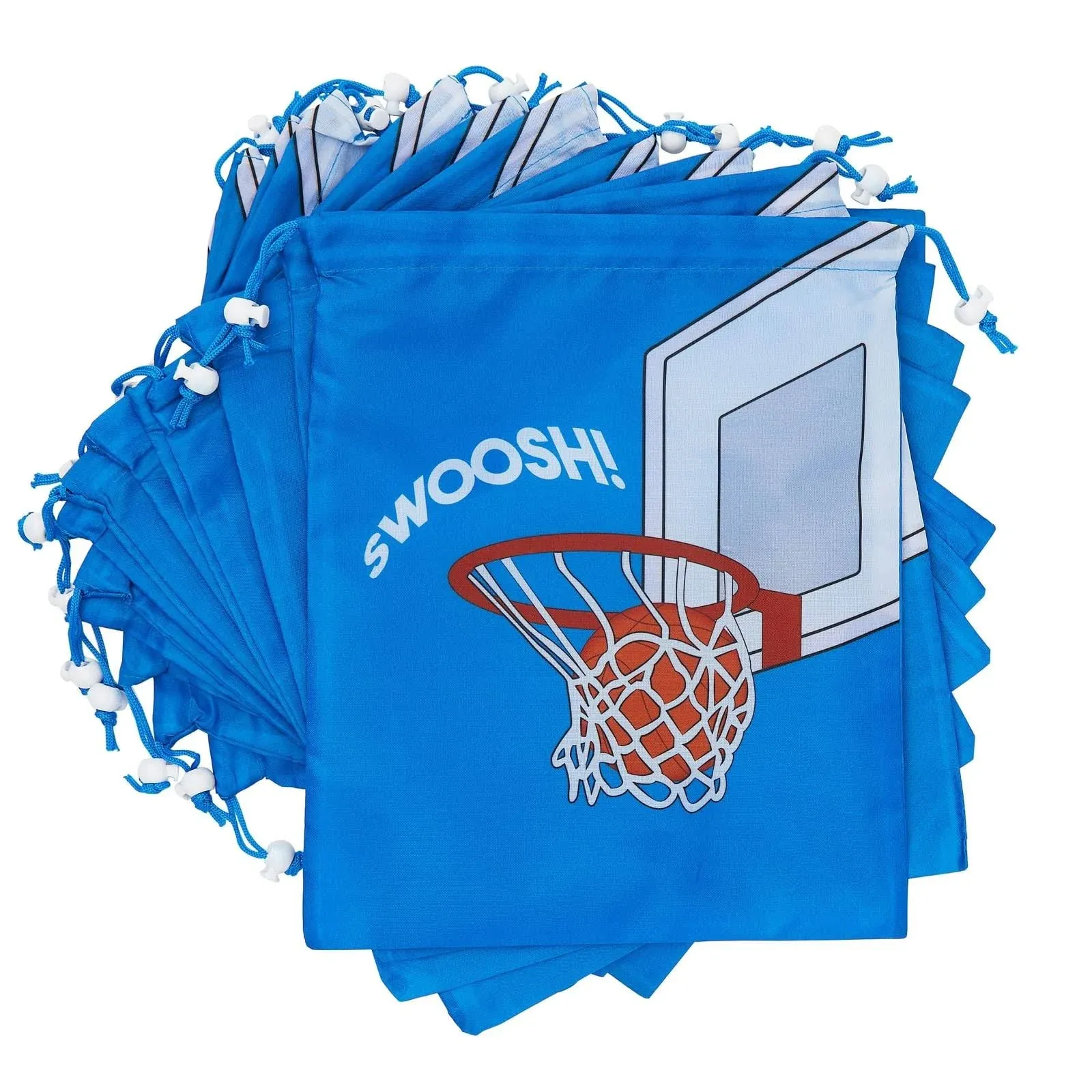 Basketball Party Favor Drawstring Gift Bags (12 X 10 In, 12 Pack)