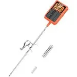 ThermoPro TP510 Waterproof Digital Candy Thermometer with Pot Clip, 20cm Long Probe Instant Read Food Cooking Meat Thermometer for Grilling Smoker BBQ Deep Fry Oil Thermometer