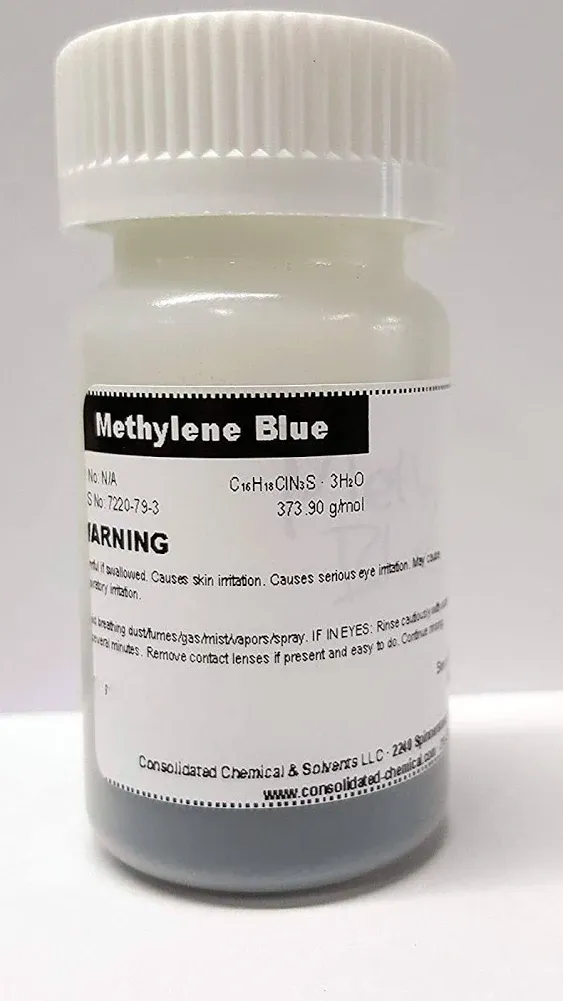 Methylene Blue Powder 98% Pure 50g Bottle