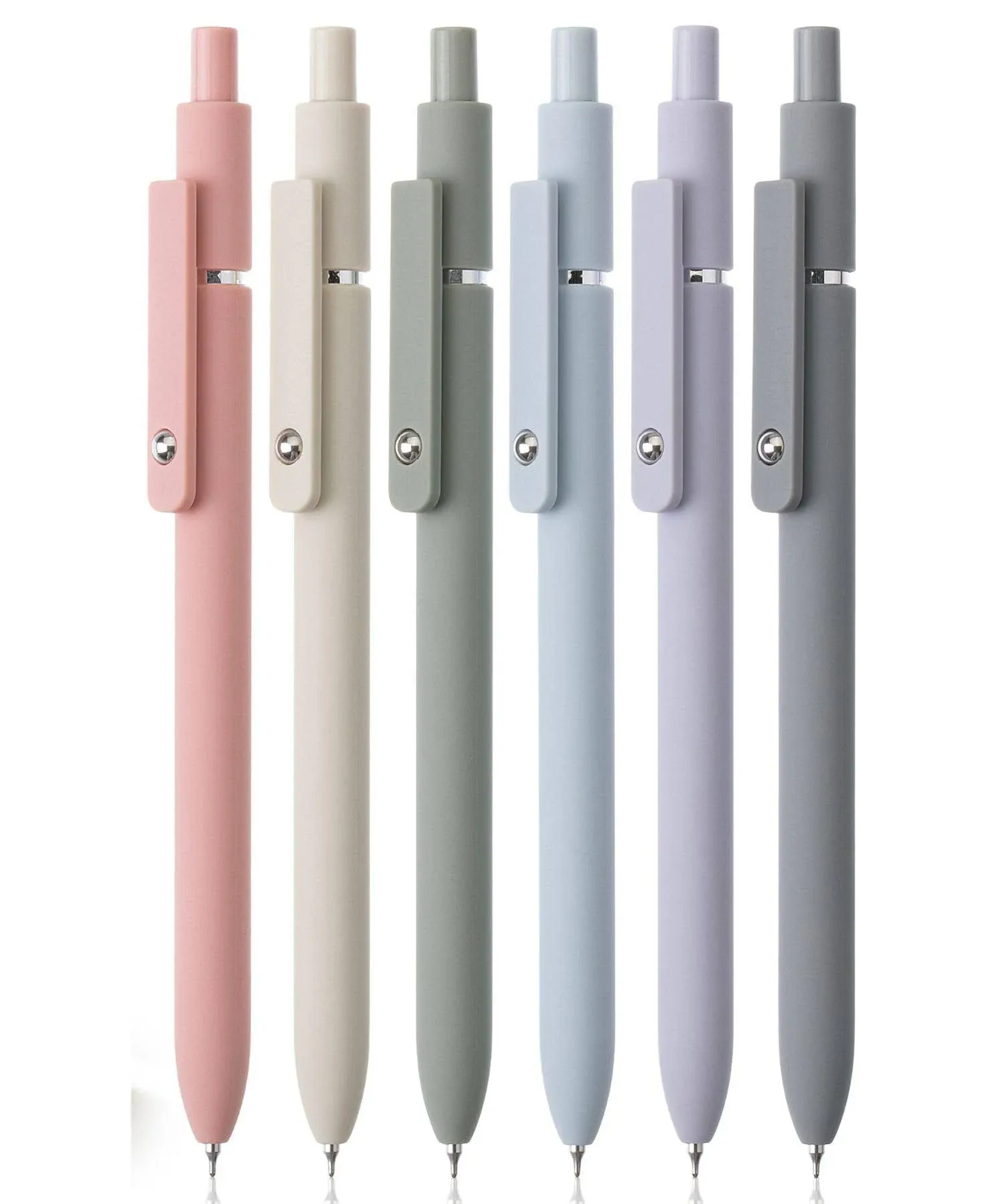 Cute Retractable Fine Point Gel Pens 6 Pack