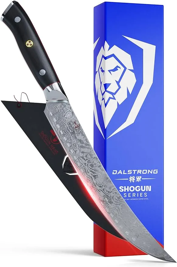 DALSTRONG Butcher Knife - 8 inch - Shogun Series ELITE - Japanese AUS-10V Super Steel - G10 Handle - Vacuum Treated - Meat, Kitchen Slicer - Razor Sharp Breaking Knife - BBQ Knife - Sheath Included