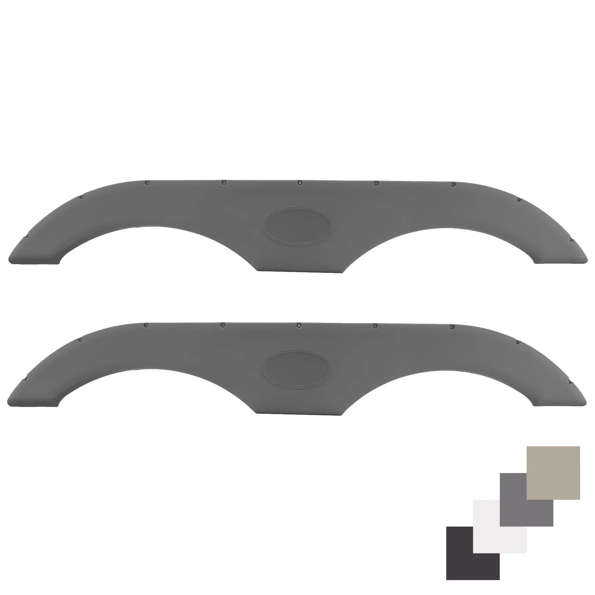 RecPro Tandem Trailer Fender Skirt for RVs, Campers and Trailers | 4 Colors to Choose from (Gray, 2-Pack)