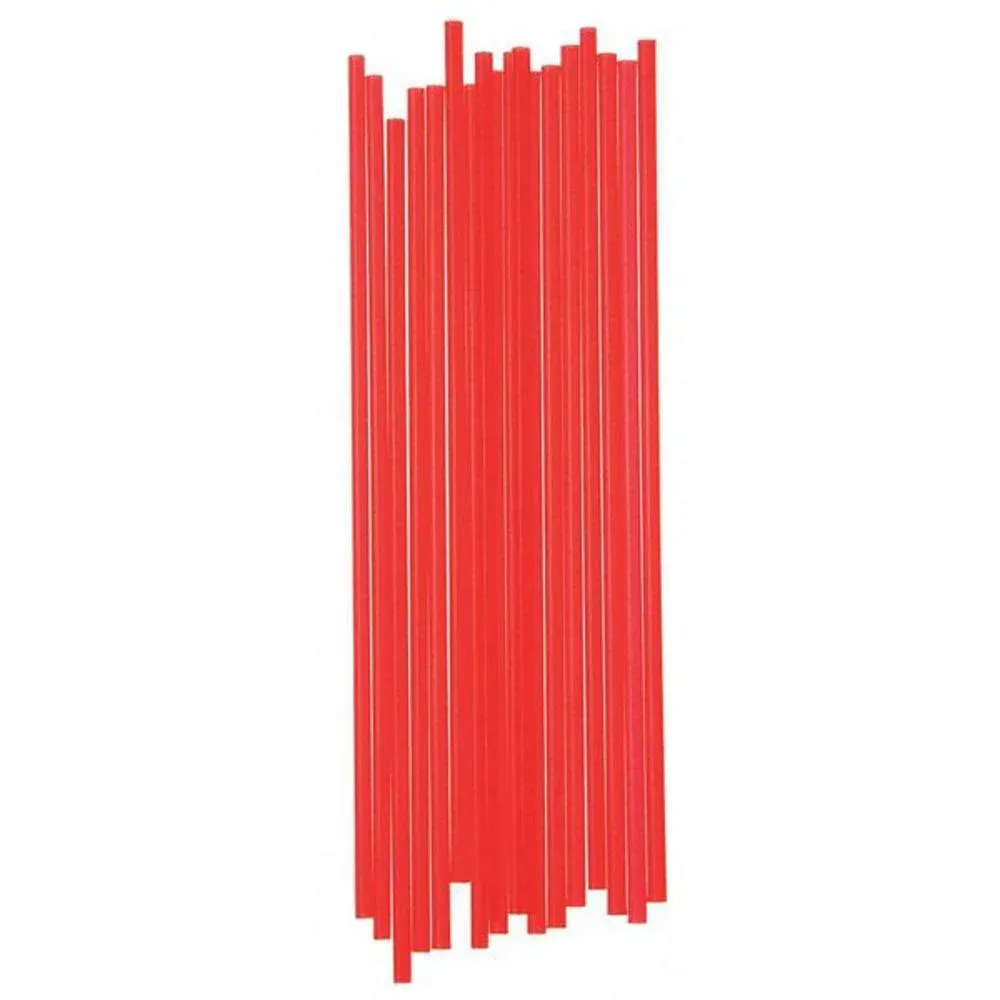 Empress Semi Slim Straw / Stirrer Unwrapped 7.75" Red Boxed - Pack = 10 / 500 CS