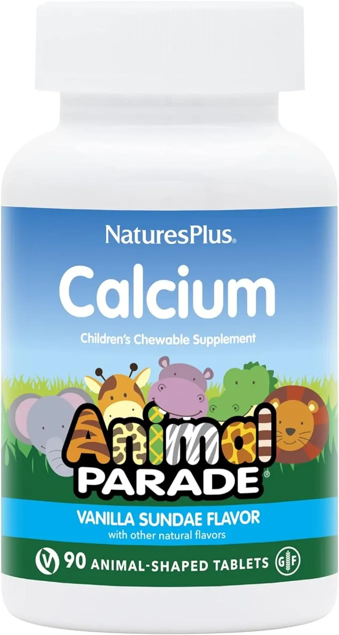 Nature's Plus Children's Calcium, Animal Parade, Vanilla, Chewable Tablets - 90 count
