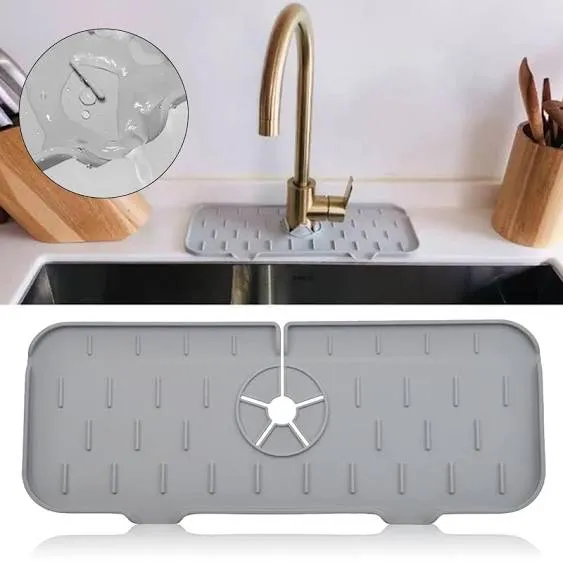 Under Sink Mat for Kitchen Waterproof, 34" x 22" Silicone Under Sink Shelf Liner ...