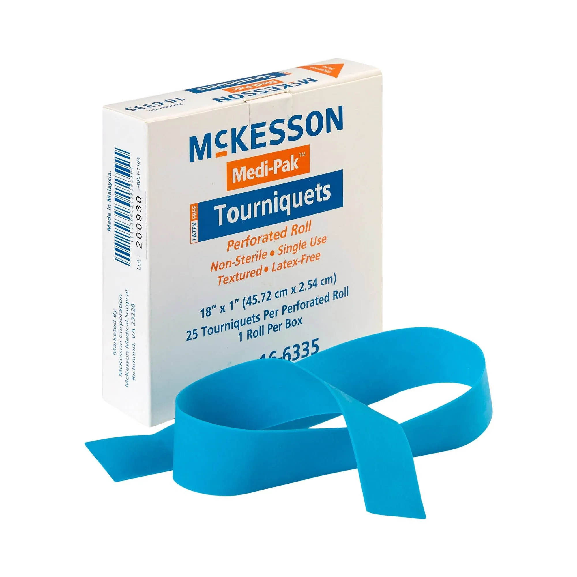 McKesson Tourniquet Strap 18 Inch Length Rolled and Banded 25/BX