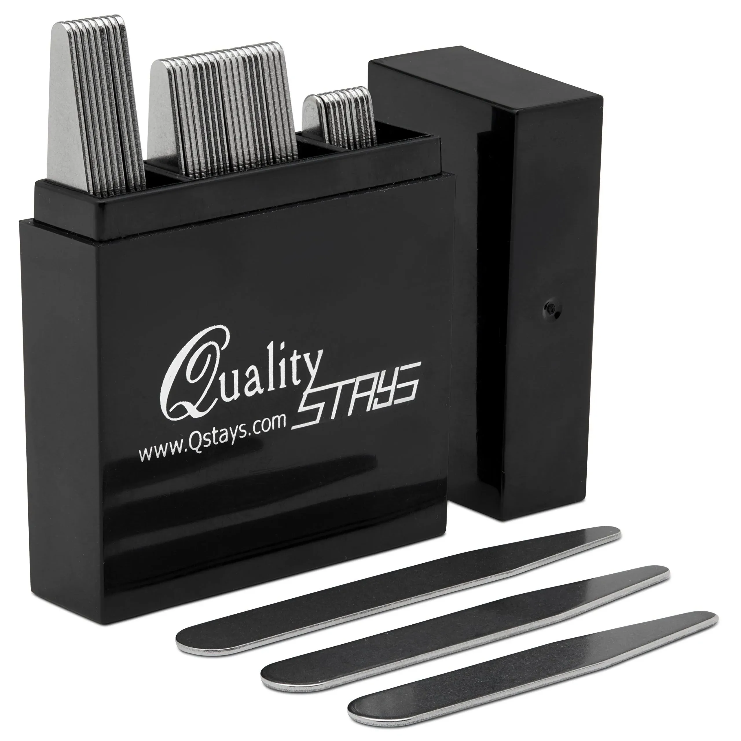 Quality Stays Metal Collar Stays for Men – Set of 40 Dress Shirt 3 Sizes