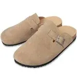 WINSEAD Clogs for Women Men Dupes Unisex Slip On Potato Shoes Footbed Suede Cork Clogs and Mules