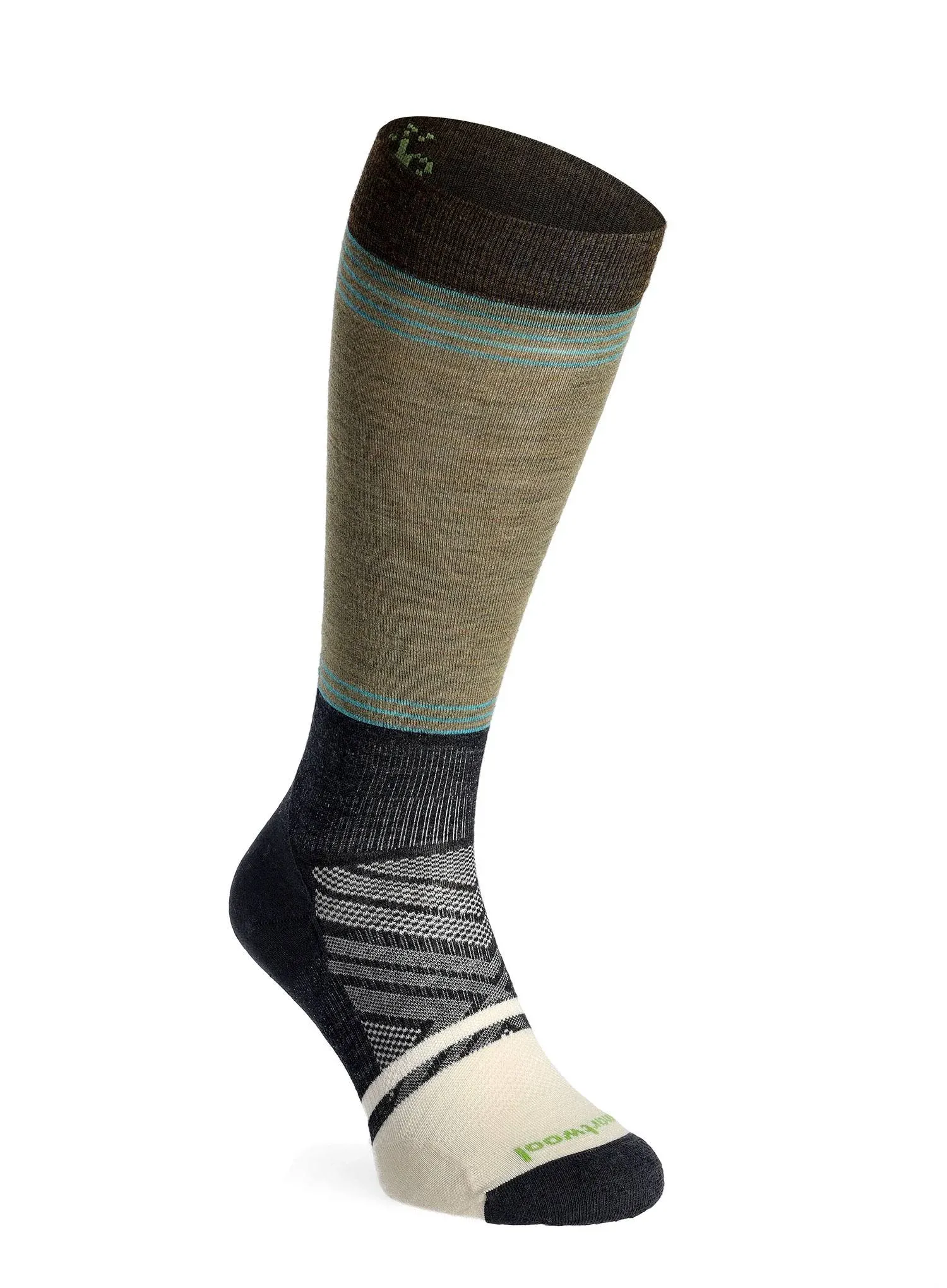 Smartwool Ski Zero Cushion Logo OTC Socks Winter Moss / M