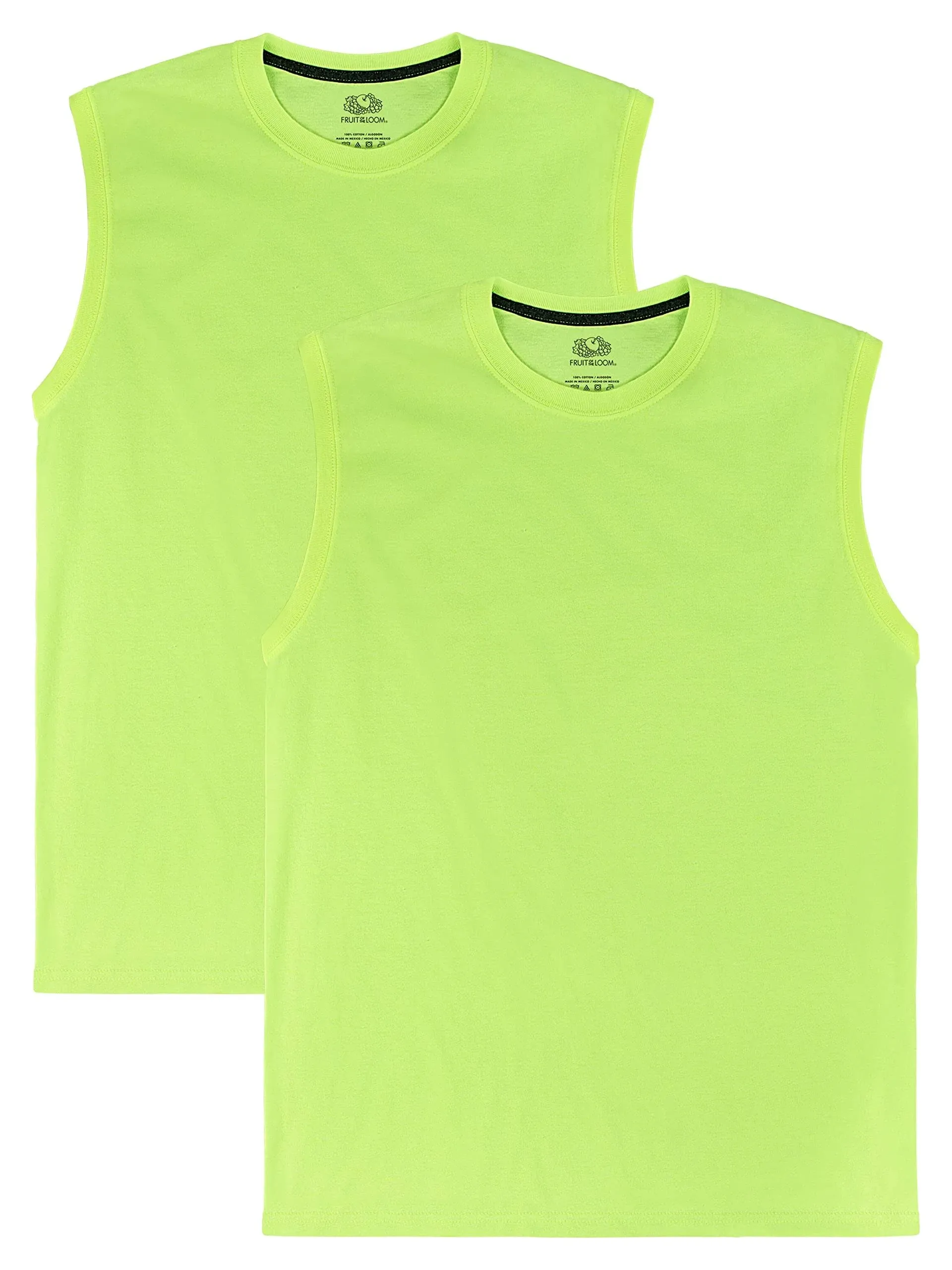 Fruit of the Loom Men's Eversoft Cotton Sleeveless T Shirts, Breathable & Moisture Wicking with Odor Control, Sizes S-4x