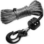 Synthetic Winch Rope Kit 1/4&#034; x 50ft 9500lbs Winch Rope Line Cable Protective