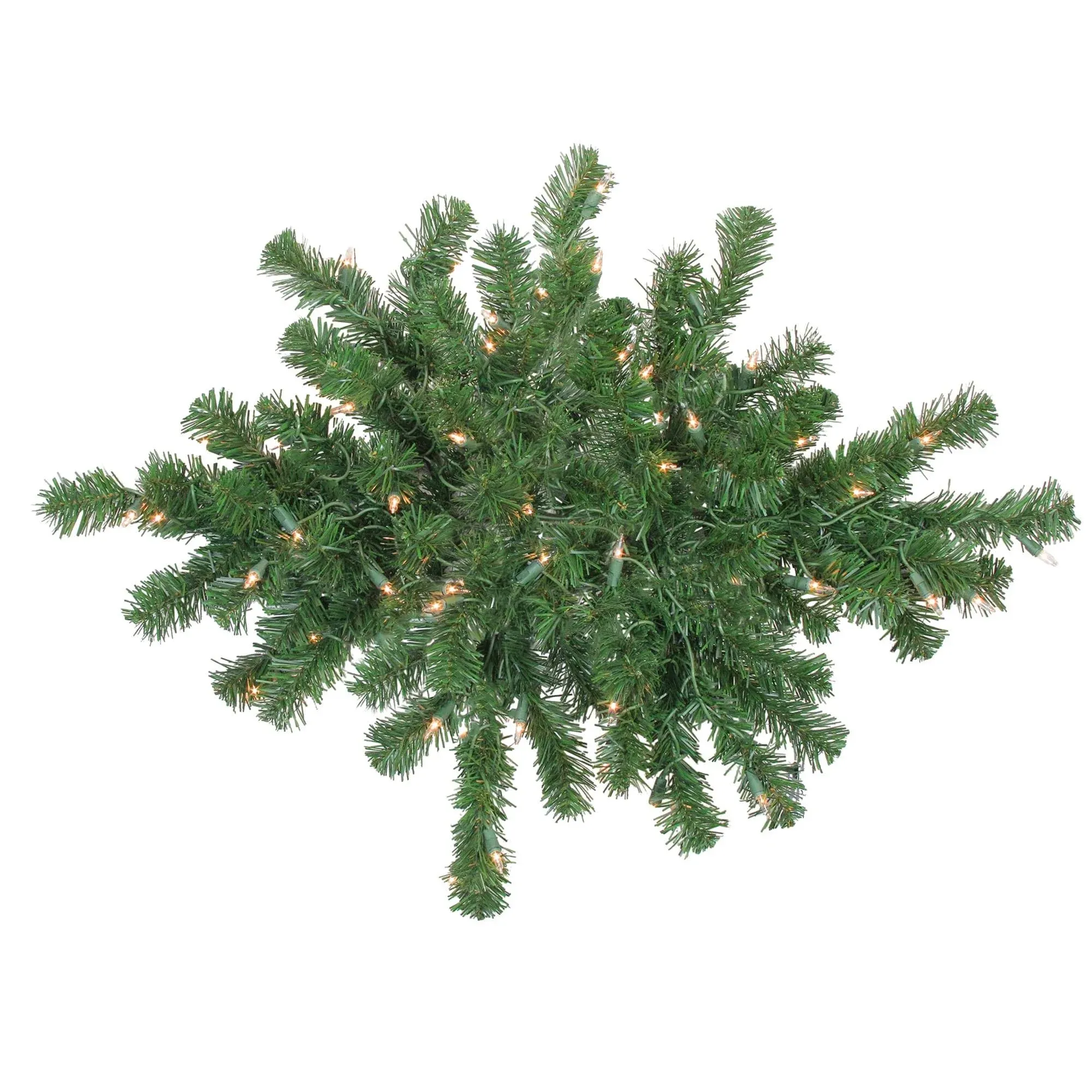 Northlight 28" Pre-Lit Deluxe Windsor Pine Artificial Christmas Swag - Clear Lights