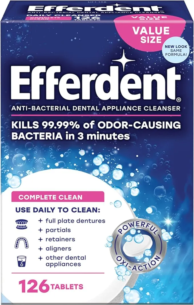 Efferdent Anti-Bacterial Denture Cleanser 126 Tablets