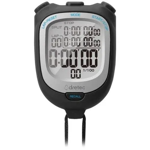 Dretec - Digital Sports Stopwatch / Countdown Timer Lap Split with Clock Calenda