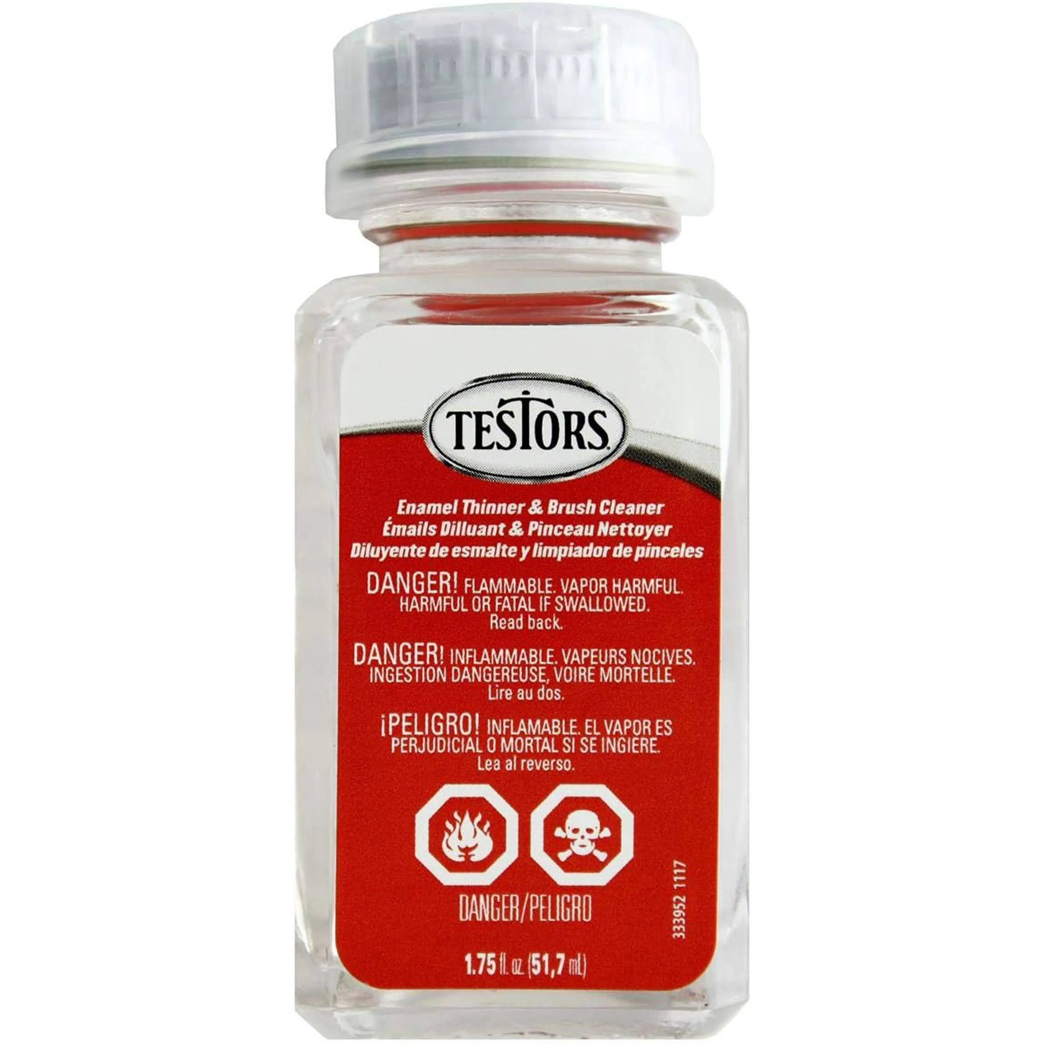 Testors Enamel Plastic Model Paint Thinner & Brush Cleaner, 1.75 oz.