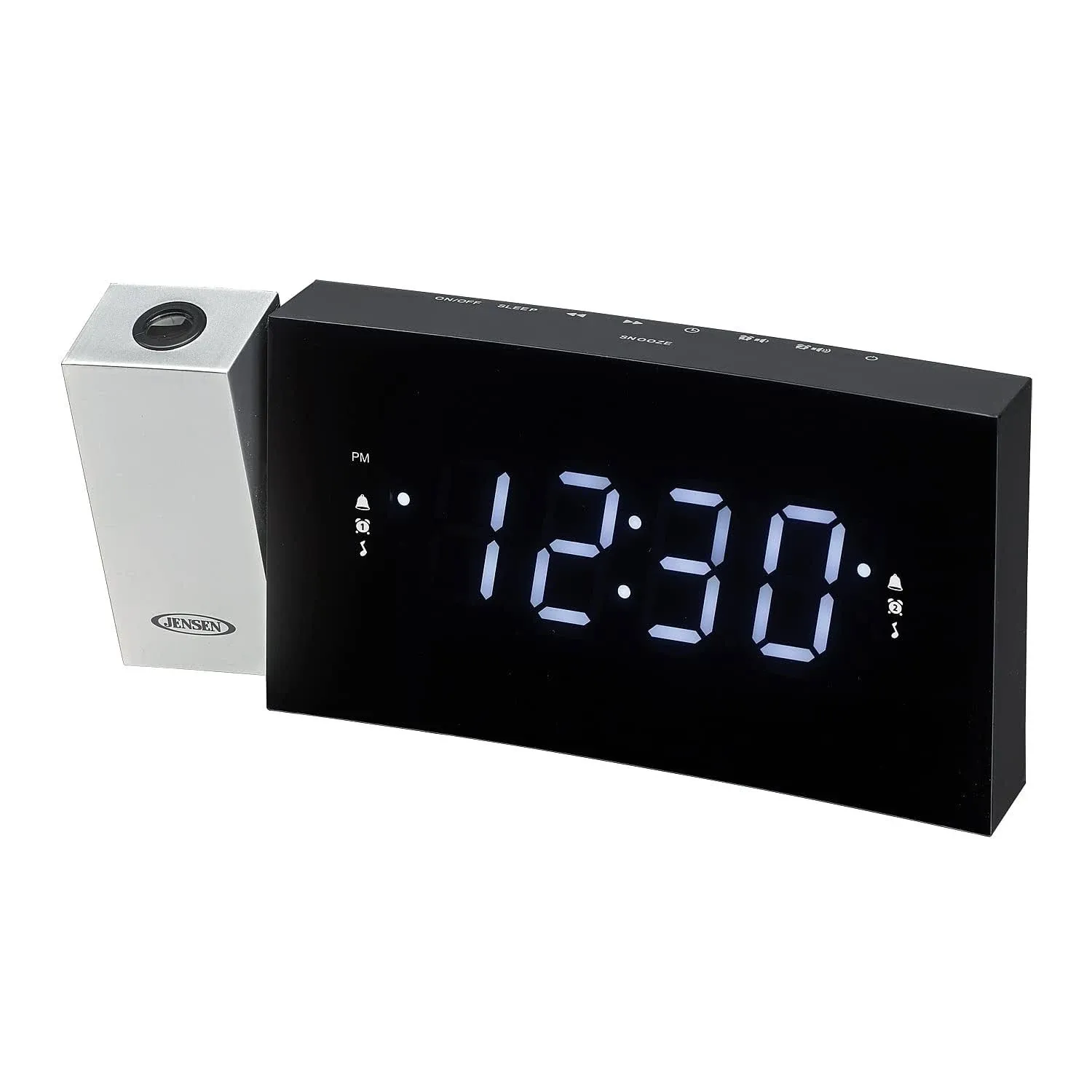 Jensen JCR-238 Digital Dual Alarm Projection Clock Radio