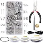 Jewelry Making Kit with Pliers, Wires, Jump Rings, Clasps, Cord and More for ...