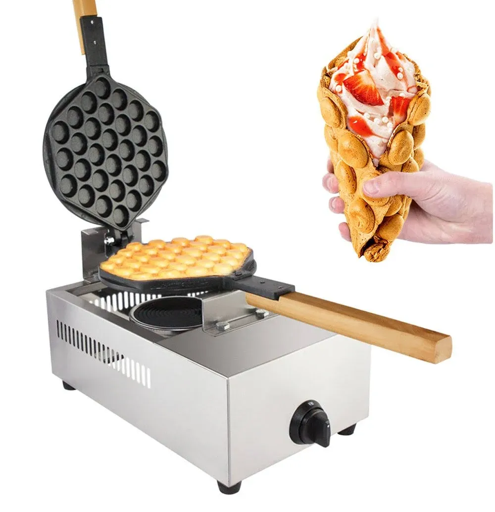 ALDKitchen Bubble Waffle Maker | Professional Rotated Gas Type Egg Waffle Machine | Stainless Steel | 1 Large Hexagon Shaped WaffleALDKitchen Bubble Waffle Maker | Professional Rotated…