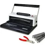 S25A Coilbind Coil Punch & Binding Machine - with Electric Coil Inserter - Professionally Bind Presentations & Documents - Free Crimper Free Box of 100 Plastic coils - 4 to 1 Pitch - 20 Sheet Capacity