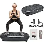 EILISON Fitmax 3D XL Vibration Plate Exercise Machine - Whole Body Workout Vibration Fitness Platform w/Loop Bands - Home Training Equipment for