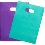 200 Teal &amp; Purple Bags 100 Teal and 100 Purple 1.5Mil 9&#034;x12&#034; Merchandise Thic...