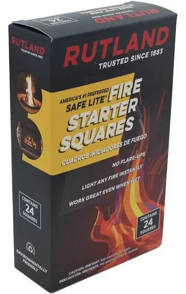 Rutland 50C Safe Lite Fire Starter Squares