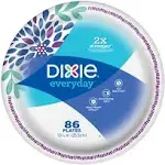 Dixie 10 Inch Paper Plates, Dinner Size Printed Disposable Plate, 204 Count (3 Packs of 68 Plates)