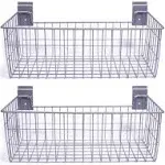 CrownWall Slatwall Deep Wire Basket 2-Pack