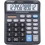 Adesso CD-2776B Premium Commercial 12 Digits Basic Calculator (Black)