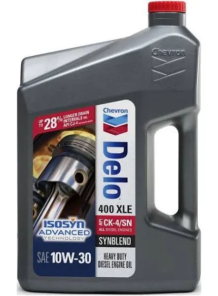 Delo 400 XLE Heavy Duty Synblend Diesel Engine Oil 10W-30, 1 Gallon, Pack of 3